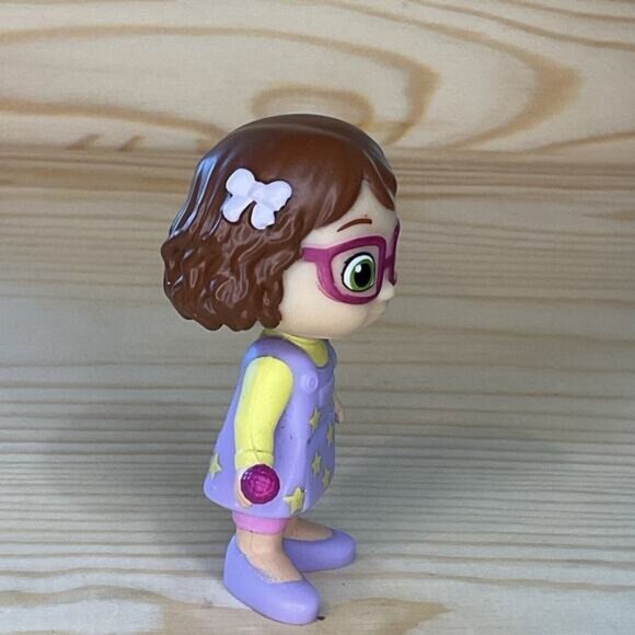 CoComelon Career Friend Mini Figure 3" Bella Pink Glasses Purple Dress Yellow - Picture 2 of 5